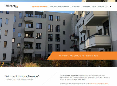 Website MTHERM - Malerbetrieb Magdeburg