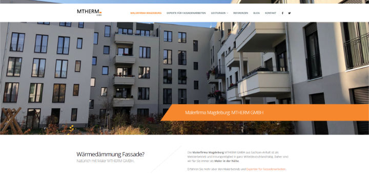 Website MTHERM - Malerbetrieb Magdeburg